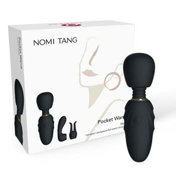 OJAM Online Shopping - NOMI TANG Pocket Wand Interchangeable Head Mini Massager - # Black 1pc Sexual Wellness