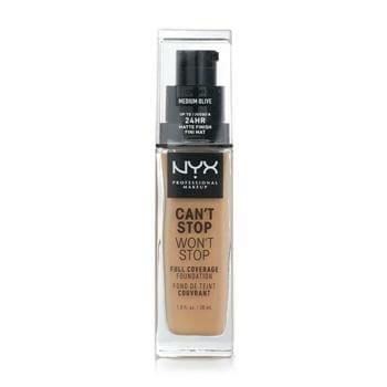 OJAM Online Shopping - NYX Can't Stop Won't Stop Full Coverage Foundation - # Medium Olive 18ml/0.6oz Make Up