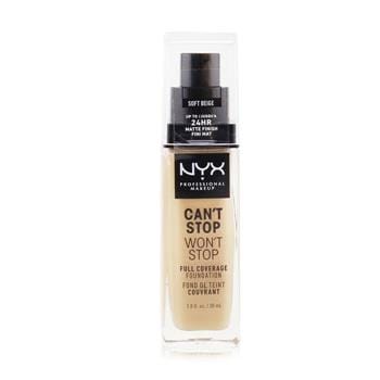 OJAM Online Shopping - NYX Can't Stop Won't Stop Full Coverage Foundation - # Soft Beige 30ml/1oz Make Up