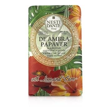 OJAM Online Shopping - Nesti Dante Triple Milled Vegetal Soap With Love & Care - De Ambra Papaver 250g/8.8oz Skincare