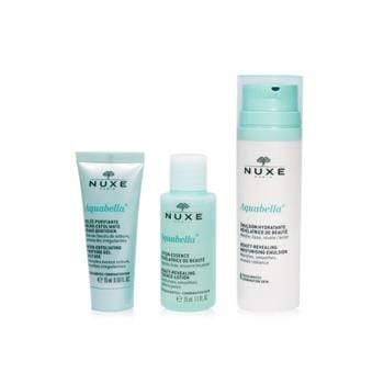 OJAM Online Shopping - Nuxe Aquabella Hydration Set (For Combination Skin): Purifying Gel 15ml + Essence-Lotion 35ml + Moisturising Emulsion 50ml 3pcs+1bag Skincare