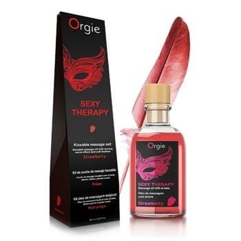 OJAM Online Shopping - ORGIE Lips Massage Kit Strawberry Kissable Massage Oil 100ml/3.38oz Sexual Wellness