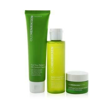 OJAM Online Shopping - Ole Henriksen Balance It All Oil Control & Pore-Refining Set: Cleanser 60ml + Toner 65ml + Moisturizer 15ml 3pcs Skincare