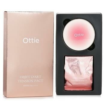 OJAM Online Shopping - Ottie Objet D’art Tension Pact SPF50 PA++++ & Refill  # 23 Natural 2x15g/0.52oz Make Up