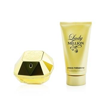 OJAM Online Shopping - Paco Rabanne Lady Million Coffret: Lady Million Eau De Parfum Spray 50ml/1.7oz + Sensual Body Lotion 75ml/2.5oz 2pcs Ladies Fragrance