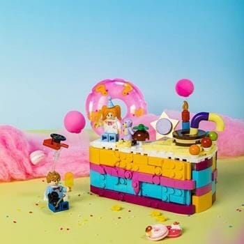 OJAM Online Shopping - Pantasy Birthday Cake Series - Cute Birthday Cake Building Bricks Set 11x9x13cm Toys
