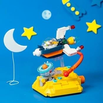 OJAM Online Shopping - Pantasy Joyside Series - Spaceship Building Bricks Set 9*10*13.4cm Toys