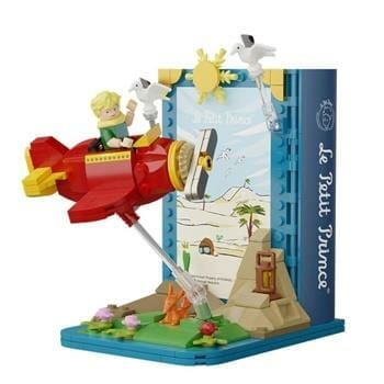 OJAM Online Shopping - Pantasy Le Petit Prince Airplane Book Stand Building Bricks Set 10x12x15cm Toys