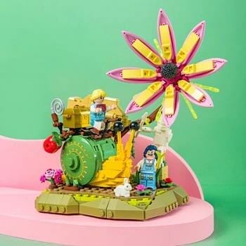 OJAM Online Shopping - Pantasy Magical Jungle Series - Princess Snail Building Bricks Set 15*13*22cm Toys