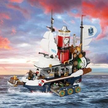 OJAM Online Shopping - Pantasy POPEYE·ADVENTURE SHIP Building Bricks Set 57*49*21cm Toys