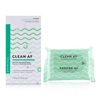 OJAM Online Shopping - Patchology Clean AF On-The-Go Refreshing Facial Cleansing Wipes 4x15sheets Skincare