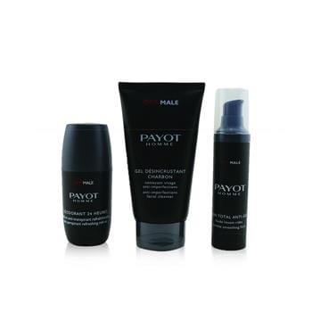 OJAM Online Shopping - Payot Optimale Energising Ritual For Men Set : 1x Facial Cleanser 150ml + 1x Wrinkle Smoothing Fluid 50ml + 1x 24 Hrs Roll-On 75ml 3pcs Men's Skincare