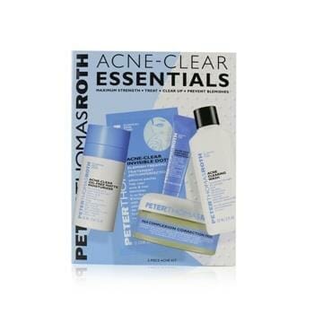OJAM Online Shopping - Peter Thomas Roth Acne-Clear Essentials 5-Piece Acne Kit: Wash 57ml+Correction Pads 20 pcs+Moisturizer 20ml+Treatment 7.5ml+Clear Dots 12 dots 5pcs Skincare