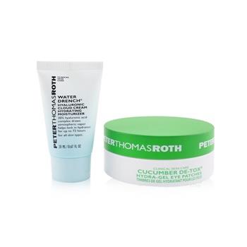 OJAM Online Shopping - Peter Thomas Roth Drench & De-Tox 2-Piece Kit: Hydrating Moisturizer 20ml + Cucumber Eye Patches 15pairs 2pcs Skincare