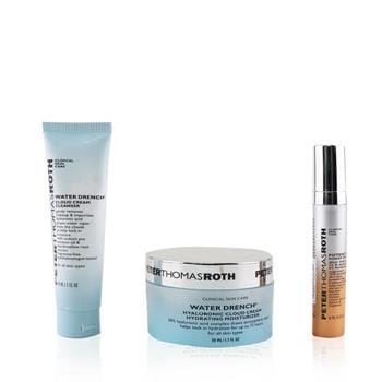 OJAM Online Shopping - Peter Thomas Roth Hydration Glow-Up Kit: 1x Water Drench Cleanser 30ml + 1x Water Drench Moisturizer 50ml + 1x Potent-C Power Serum 10ml 3pcs Skincare