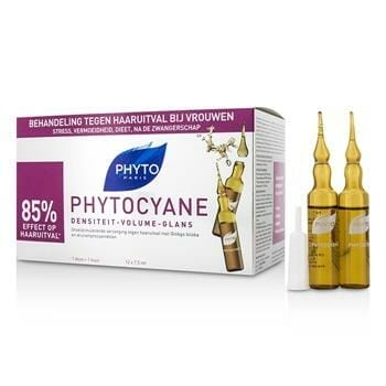 OJAM Online Shopping - Phyto Phytocyane Growth Stimulating Anti-Thinning Hair Treatment (For Thinning Hair - Women) 12x7.5ml/0.25oz Hair Care