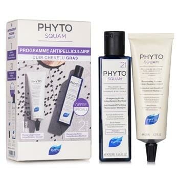 OJAM Online Shopping - Phyto Phytosquam Kit: Intensive Shampoo 125ml/4.22oz + Purfiying Shampoo 250ml/8.45oz 2pcs Hair Care