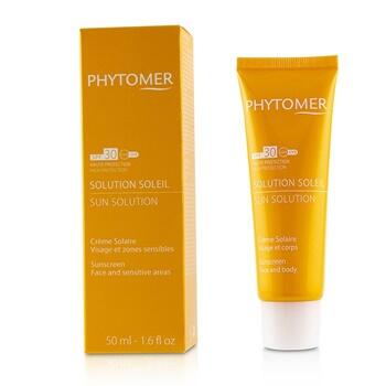 OJAM Online Shopping - Phytomer Sun Solution Sunscreen SPF 30 (For Face and Sensitive Areas) 50ml/1.6oz Skincare