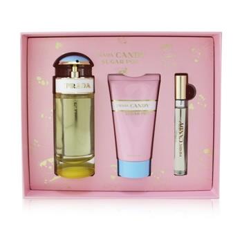 OJAM Online Shopping - Prada Candy Sugar Pop Coffret: Eau De Parfum Spray 80ml/2.7oz + Body Lotion 75ml/2.5oz + Roll-On 10ml/0.34oz 3pcs Ladies Fragrance