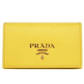 OJAM Online Shopping - Prada Prada Saffiano Leather Card Holder 1MC122 Yellow Luxury