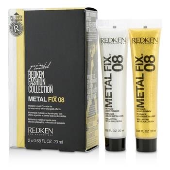 OJAM Online Shopping - Redken Fashion Collection Metal Fix 08 Metallic Liquid Pomade (For Runway-Ready Silver and Gold Effects) 2x20ml/0.68oz Hair Care