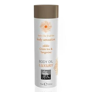 OJAM Online Shopping - SHIATSU Luxury Body Oil Edible - Green Tea & Tangerine 75ml / 2.5oz Sexual Wellness