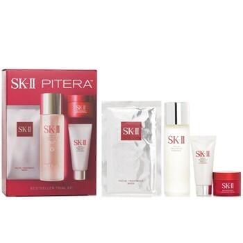 OJAM Online Shopping - SK II Best Seller Trial Kit: Facial Treatment Ess. 75ml+Facial Treatment Cleanser 20g+SKINPOWER Advanced Cream 15g+ F.T Mask 1pcs 4pcs Skincare