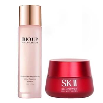 OJAM Online Shopping - SK II SK II Skinpower Airy Milky Lotion (Box Damaged) X Natural Beauty BIO UP Ultimate Lift Regenerating Micro Treatment Essence 2pcs Skincare