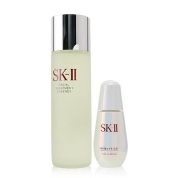 OJAM Online Shopping - SK II Whitening Series Aura Care Essentials Collection : Genoptics Aura Essence 50ml + Facial Treatment Essence 230ml 2pcs Skincare