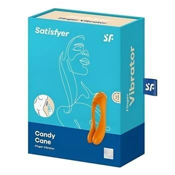 OJAM Online Shopping - Satisfyer Candy Cane Finger Vibrator - # Orange 1pc Sexual Wellness