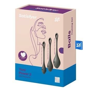 OJAM Online Shopping - Satisfyer Yoni Power 2 Balls Training Set - # Black 1pc Sexual Wellness