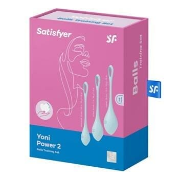 OJAM Online Shopping - Satisfyer Yoni Power 2 Balls Training Set - # Blue 1pc Sexual Wellness