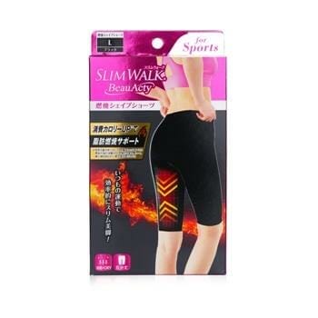OJAM Online Shopping - SlimWalk Compression Fat-Burning Support Shape Shorts - # Black (Size: L) 1pair Health