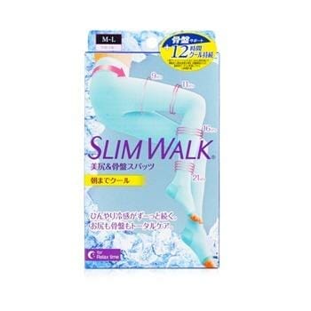 OJAM Online Shopping - SlimWalk Cooling Compression Sleep Pantyhose - # Light Blue (Size: M-L) 1pair Health