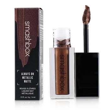 OJAM Online Shopping - Smashbox Always On Metallic Matte Lipstick - Bold Digger (Bronze With Bronze & Gold Pearl) 4ml/0.13oz Make Up