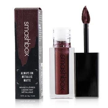 OJAM Online Shopping - Smashbox Always On Metallic Matte Lipstick - Vino Noir (Burgundy & Red Pearl) 4ml/0.13oz Make Up