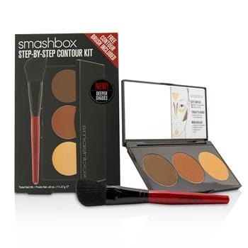 OJAM Online Shopping - Smashbox Step By Step Contour Kit (1 x Contour Palette + 1 x Contour Brush) -Deep (Medium/Dark) 45996 11.47g/0.4oz Make Up