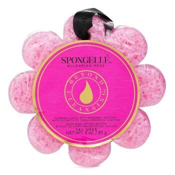 OJAM Online Shopping - Spongelle Wild Flower Soap Sponge - Bulgarian Rose (Pink) 1pc/85g Skincare