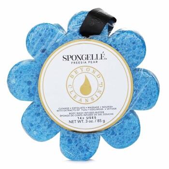 OJAM Online Shopping - Spongelle Wild Flower Soap Sponge - Freesia Pear (Blue) 1pc/85g Skincare
