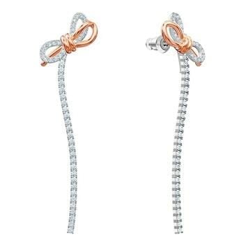 OJAM Online Shopping - Swarovski Swarovski Lifelong Bow earrings 5447083 - Mixed metal finish White Luxury