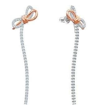 OJAM Online Shopping - Swarovski Swarovski Lifelong Bow earrings 5447083 - Mixed metal finish White Luxury