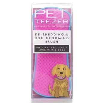 OJAM Online Shopping - Tangle Teezer Pet Teezer De-Shedding & Dog Grooming Brush (For Heavy Shedding & Long Haired Dogs) - # Blue / Pink 1pcs Hair Care