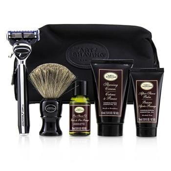 OJAM Online Shopping - The Art Of Shaving The Four Elements of The Perfect Shave Set with Bag - Sandalwood: Pre Shave Oil + Shave Crm + A/S Balm + Brush + Razor 5pcs+1Bag Men's Skincare