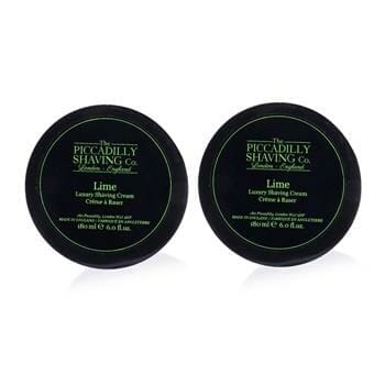 OJAM Online Shopping - The Piccadilly Shaving Co. Lime Luxury Shaving Cream Duo Pack 2x180g/6oz Men's Skincare