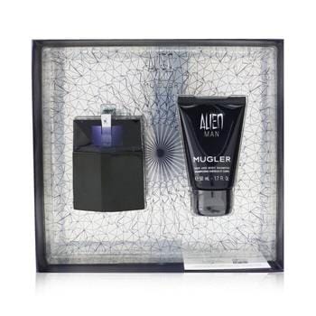 OJAM Online Shopping - Thierry Mugler (Mugler) Alien Man Coffret: Eau De Toilette Refillable Spray 50ml/1.7oz + Hair And Body Shampoo 50ml/1.7oz 2pcs Men's Fragrance