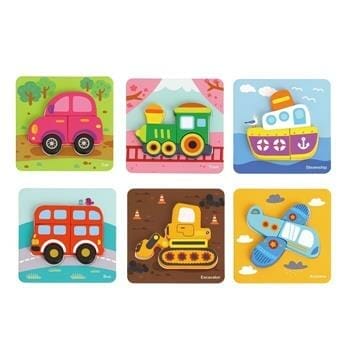 OJAM Online Shopping - Tooky Toy Co 6 In Mini Transportation Puzzle 17x17x2cm Toys