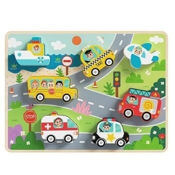 OJAM Online Shopping - Tooky Toy Co Chunky Puzzle - Transportation 30x21x2cm Toys