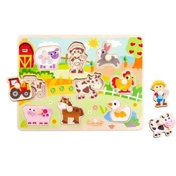 OJAM Online Shopping - Tooky Toy Co Farm Puzzle 30x23x2cm Toys