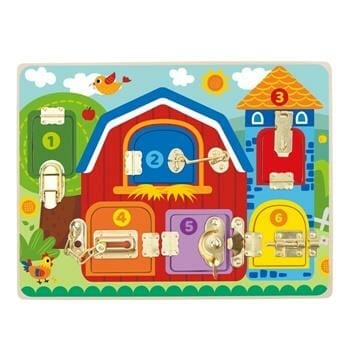 OJAM Online Shopping - Tooky Toy Co Latches Activity Board 40x30x4cm Toys