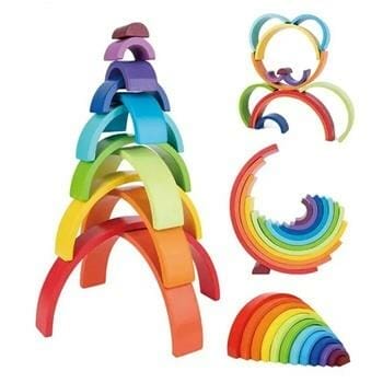 OJAM Online Shopping - Tooky Toy Co Rainbow Stacker 12pcs 38x19x6cm Toys
